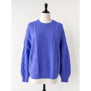 Aritzia Sunday Best Peggy Chunky Cable Knit Merino Wool Oversized Sweater 2XS
